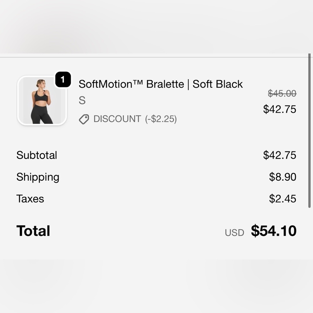 Oner Active Black Sports Bra - Picture 5 of 5